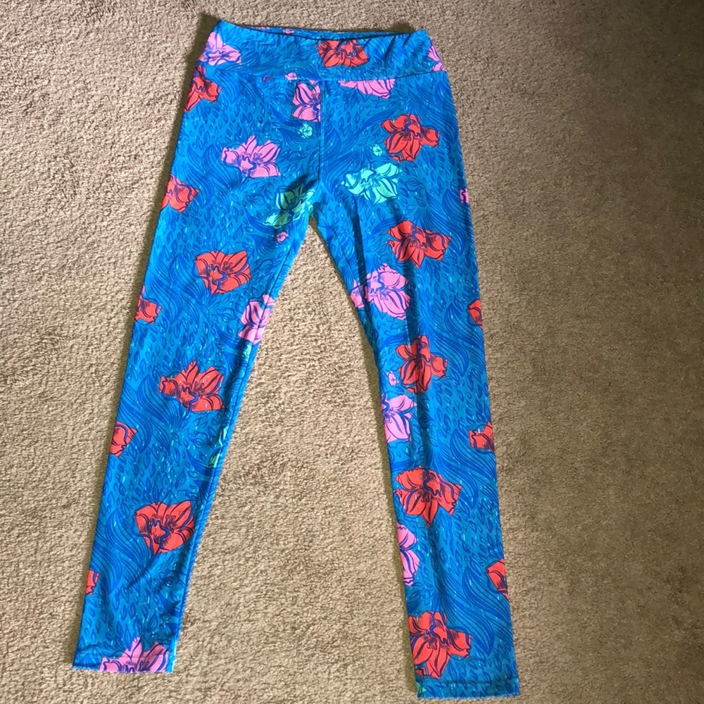 LulaRoe floral leggings, One size